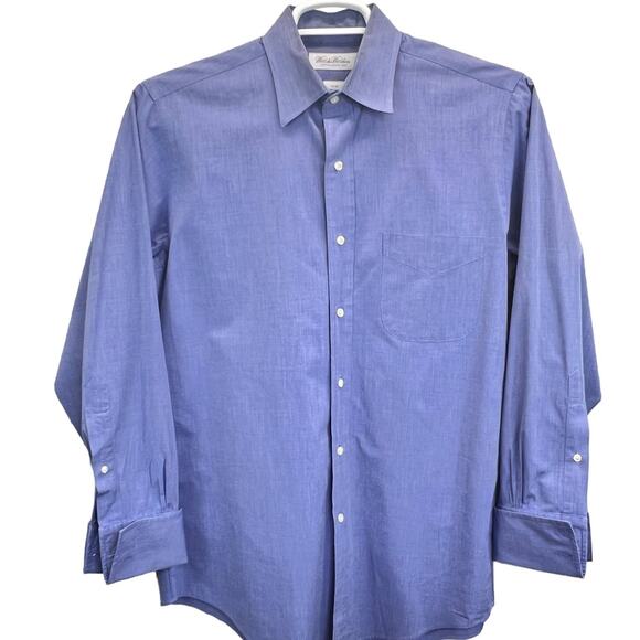Brooks Brothers Mens Dress Shirt Blue Size 15 Sleeve 32 Button Up Cuff Sleeve - Picture 1 of 8